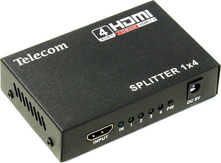 Telecom <TTS5020> HDMI Splitter (1in -> 4out) + б.п.