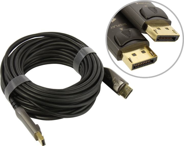 VCOM <D3751-10м> Кабель optical DisplayPort (M) -> DisplayPort(M) 10м ver1.4
