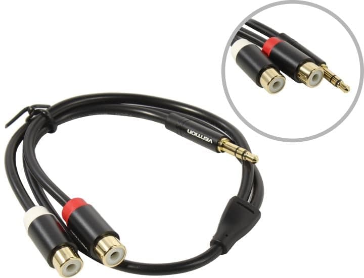 Vention <VAB-R02-B030> Кабель Jack3.5-M --> 2RCA-F 0.3м