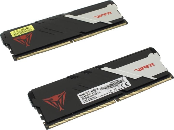 Patriot Viper Venom <PVV532G740C36K> DDR5 DIMM 32Gb KIT 2*16Gb <PC5-59200> CL36