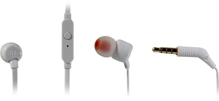 Наушники с микрофоном JBL Tune 110 <White> (шнур 1.1м) <JBLT110WHT>