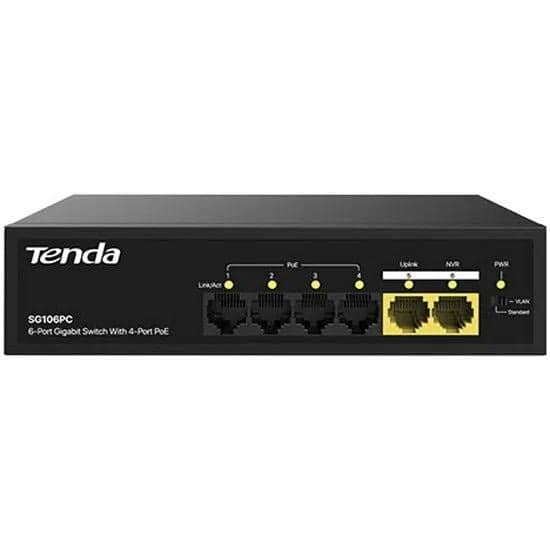 TENDA <SG106PC> 6-Port Gigabit Desktop Switch With 4-Port PoE