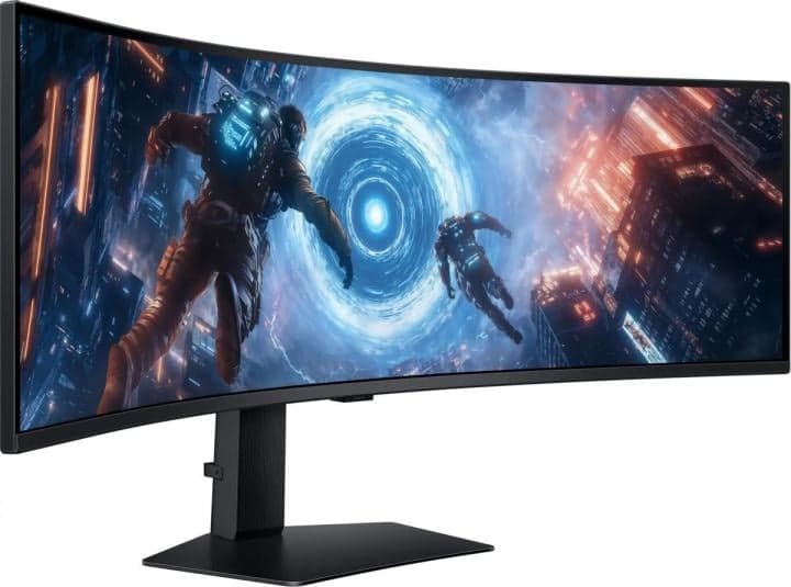 LS49FG916EIXCI Samsung 49" Odyssey G9 черный VA 32:9 HDMI матовая HAS Piv 350cd 178гр/178гр 5120x1440 144Hz FreeSync P