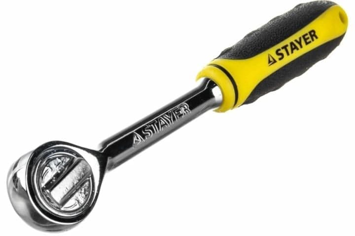 STAYER 1/4", 45 зубцов, трещотка для торцовых головок (27785-1/4)