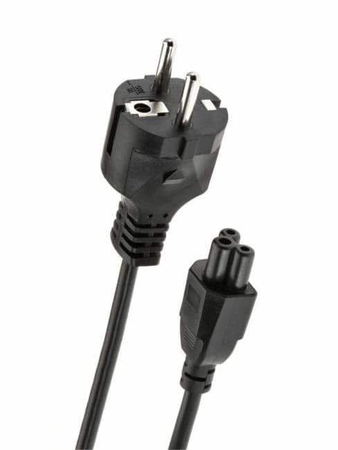 Кабель питания для ноутбуков, 3-pin, с заземлением, (прямой) 220V 3m Telecom <TP022-3.0-BK>