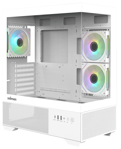 CHRONIX V2 White корпус ZALMAN CHRONIX V2, ATX, WHITE, WINDOW, 1xCombo (3.5’’ or 2.5’’), 1x3.5’’HDD, 2x2.5’’SSD, 1xUSB2