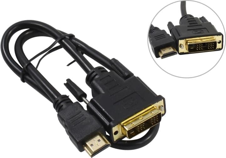 Cablexpert <CC-HDMI-DVI-0.5M> Кабель-адаптер HDMI (19M) -> DVI (19M) 0.5м