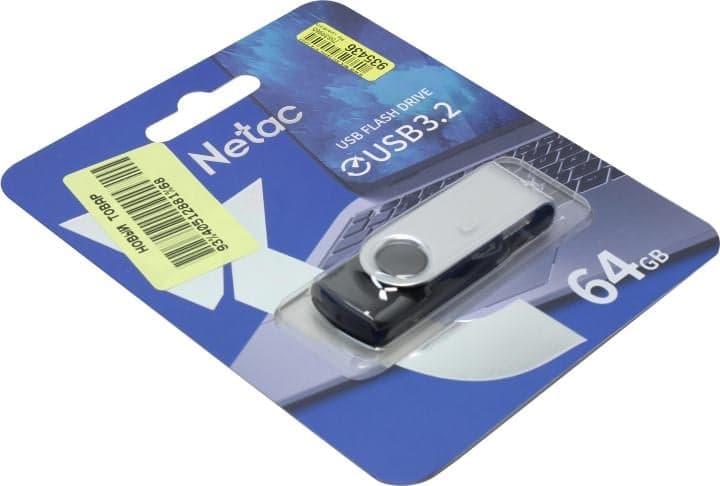Netac <NT03U505N-064G-32BK> USB3.2 Flash Drive 64Gb (RTL)