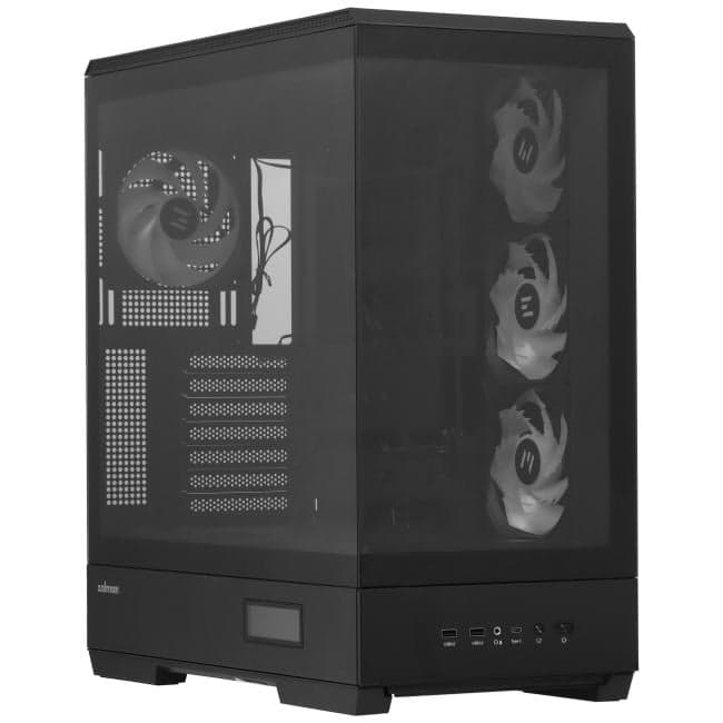 Miditower ZALMAN <P50 DS Black> ATX без БП, с окном