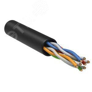 LC3-C5E04-129 ITK Витая пара U/UTP кат.5E 4x2х24AWG LSZH черный (305м)