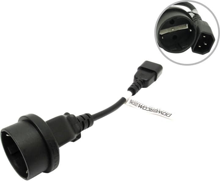 Powercom <SCUT> Переходник IEC-320 C14 to Socket Type-F 250В 10А