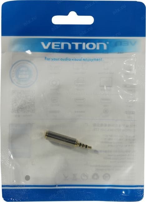Vention <VAB-S02> Переходник Jack2.5-M --> Jack3.5-F