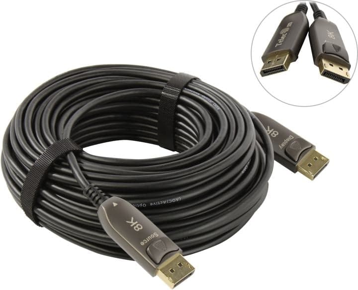 Telecom <TCG2130-20M> Кабель optical DisplayPort (M) -> DisplayPort (M) 20м ver1.4