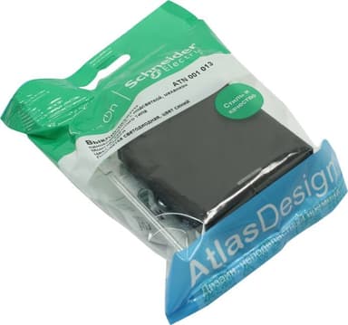 Schneider Electric AtlasDesign <ATN001013> Выключатель (1клав.,с подсветкой, внут., без рамки, карбон)