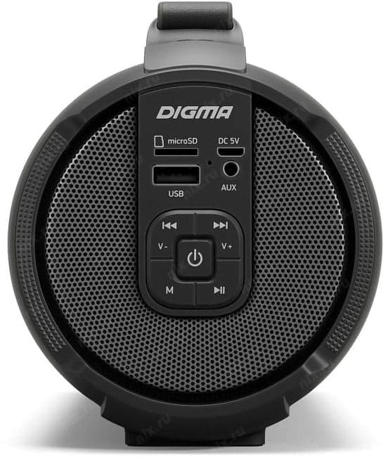 Колонка порт. Digma D-PS1520 черный/черный 16W 1.0 BT 10м 1500mAh (SP1520B)
