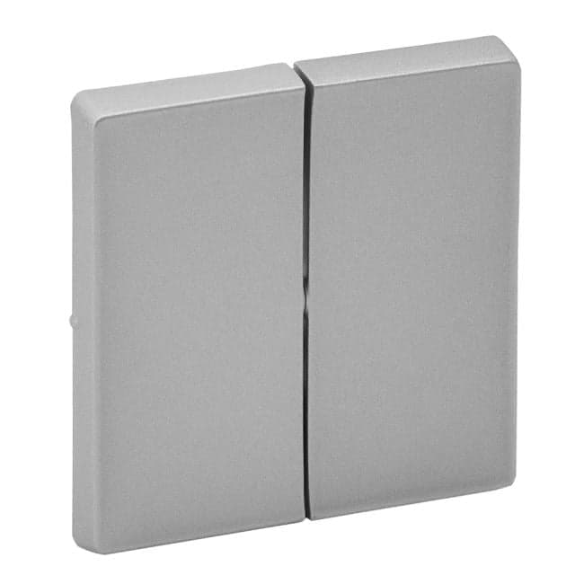 Legrand 755022 Valena LIFE. Лицевая панель для двухклавишного выключателя. Алюминий