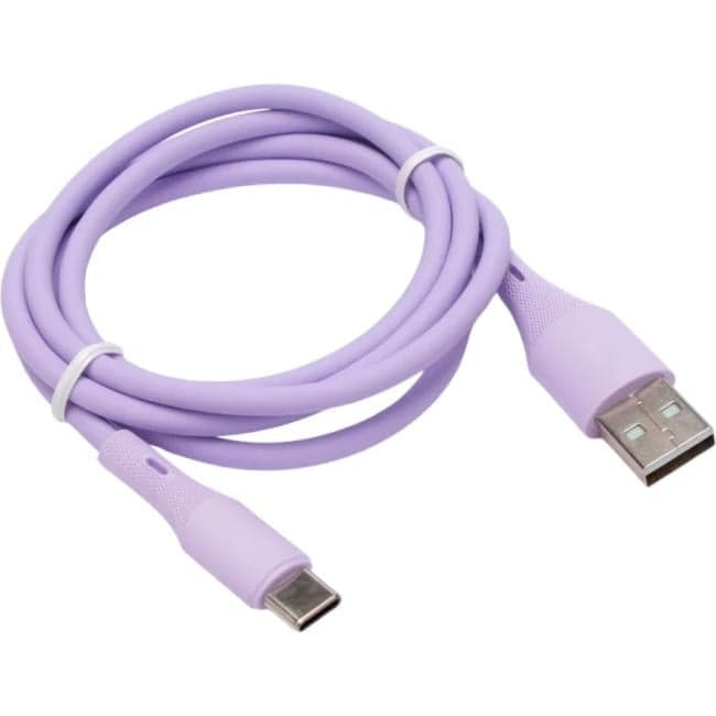 CC-USB2S-AMCM-1M-V Кабель USB2.0 Cablexpert CC-USB2S-AMCM-1M-V AM/Type-C, 3А, 18Вт, QC3.0, силиконовый, медь, 1м, фиоле