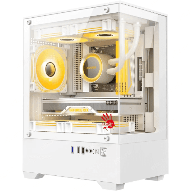 Minitower Bloody <CC-125-WH> MicroATX без БП