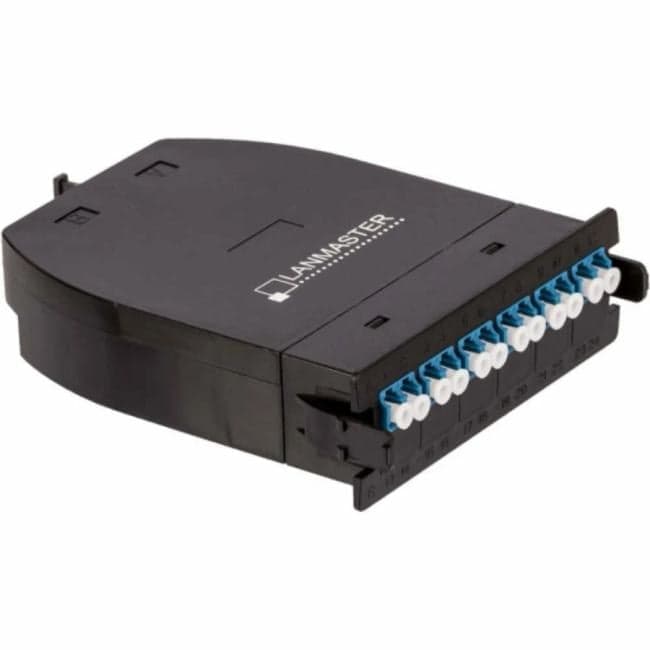 Кассета Lanmaster LAN-MCCB-1M-12LC/OS2 MPO OS2, 12xLC, тип B, низкие потери, черная