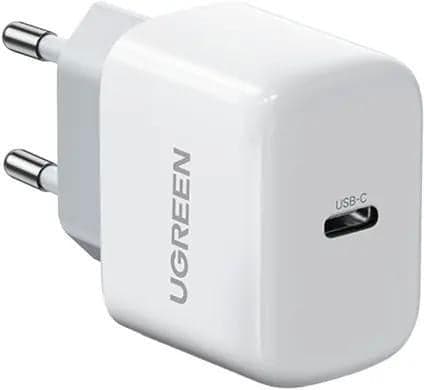 10220_ Зарядное устройство UGREEN CD241 (10220) Mini USB-C 20W PD Fast Charger. Цвет: белый