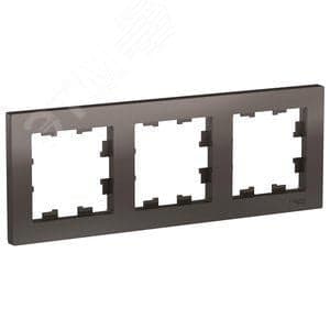 Schneider Electric ATN000603 Рамка трехпостовая ATLASDESIGN универсальная мокко
