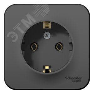 Schneider Electric BLNRA010116 BLANCA О/У РОЗЕТКА с заземлением без штор. ИЗОЛ.ПЛ., 16А, 250В, АНТРАЦИТ