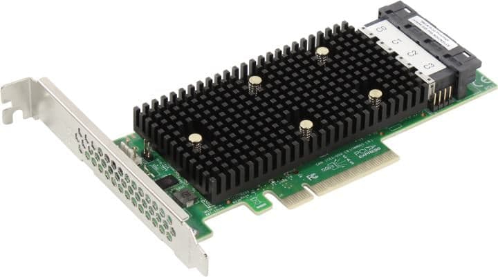 Broadcom HBA 9400-16i <50008-33> PCI-Ex8, 4-port NVME/16port SATA/SAS 12Gb/s