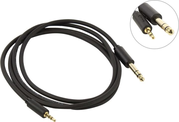 Telecom <TAV6165-1.5M> Кабель Jack3.5-M --> Jack6.35-M 1.5м