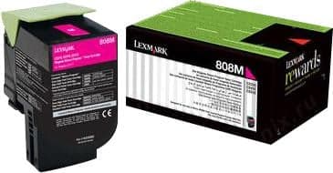 80C80M0 Lexmark Lexmark 808M Magenta Return Program Toner Cartridge 1,000 pages CX310 / CX410 / CX510