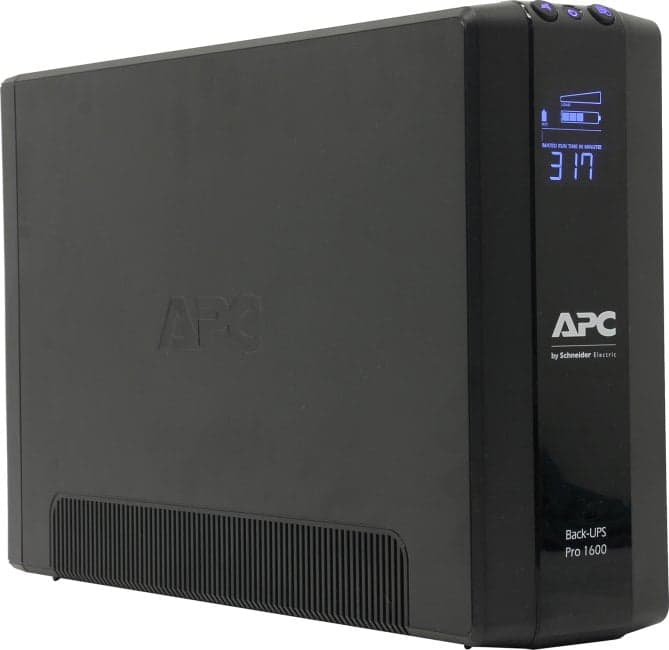 UPS 1600VA Back-UPS Pro APC <BR1600MI> защита телефонной линии, RJ-45, USB, LCD