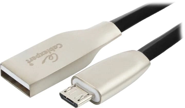 CC-G-mUSB01Bk-0.5M Кабель USB2.0 Cablexpert CC-G-mUSB01Bk-0.5M, AM/microB, серия Gold, 0.5м, черный, блистер