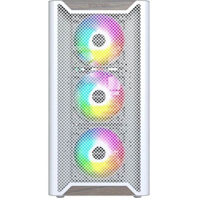 XR WOOD WHITE Корпус Montech XR Wood белый без БП ATX 3x120mm 2xUSB3.0 audio bott PSU