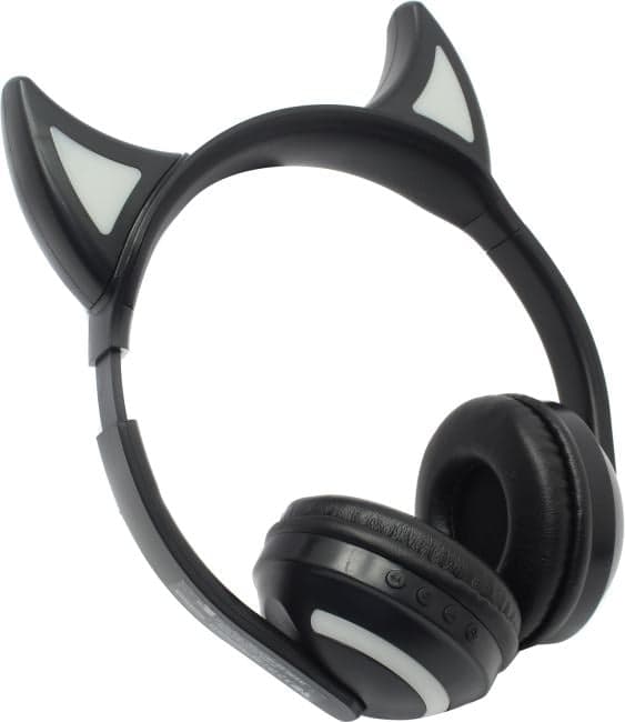 Наушники с микрофоном QUMO Party Cat (Bluetooth5.0, с регулятором громкости, подсветка)