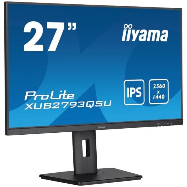 27" ЖК монитор IIYAMA ProLite XUB2793QSU-B7 с поворотом экрана (LCD, 2560x1440, HDMI, DP, USB3.2 Hub)