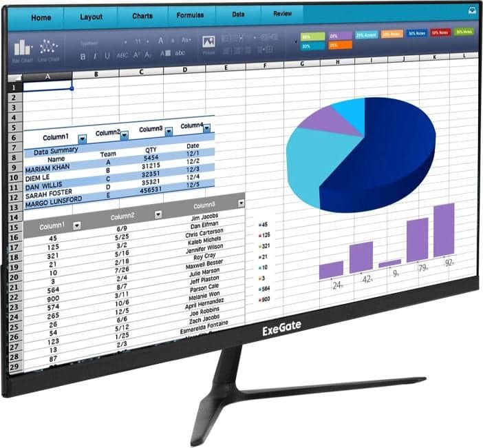 EX300130RUS Монитор 21.5" ExeGate SmartView EP2207T (IPS LED Grade A+, FHD, 1920x1080@75Гц, 16:9, 250cd/m2, 1000:1, 178