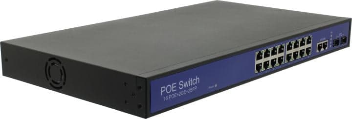 Orient <SWP-7516POE/2P/2SFP PS GE> (16UTP 1000Mbps PoE, 2Uplink,2SFP)