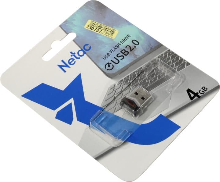 Netac <NT03UM81N-004G-20BK> USB2.0 Flash Drive 4Gb (RTL)