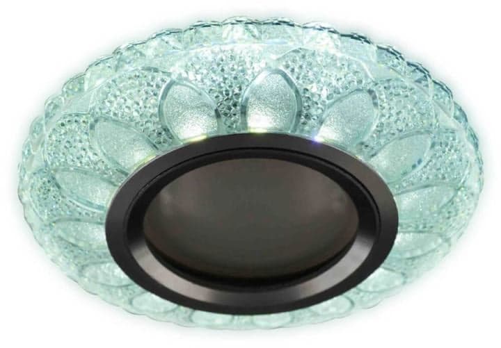 Hiper H064-1 Светильник встраиваемый прозрачный круглый H064-1 MR16+3Вт LED Диаметр 9,5см LED + GU5.3