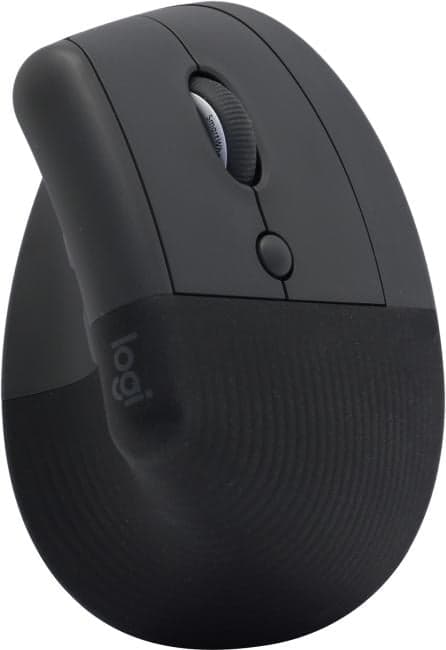 Logitech LIFT Vertical Graphite Mouse <910-006473> (RTL) USB&Bluetooth 6btn+Roll, беспроводная