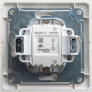 Выключатель Systeme Electric GSL000612 1-клавишный, сх.1, 10АХ (в сборе) перламутр