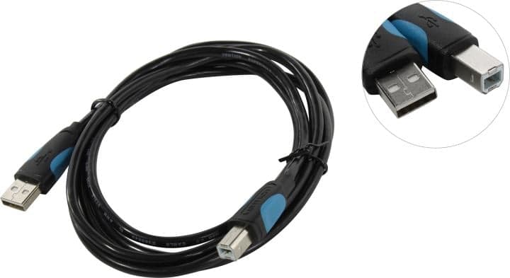 Vention <VAS-A16-B200> Кабель USB 2.0 A-->B 2м