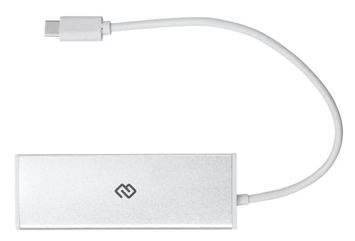 Разветвитель USB-C Digma HUB-4U3.0-UC-S 4порт. серебристый