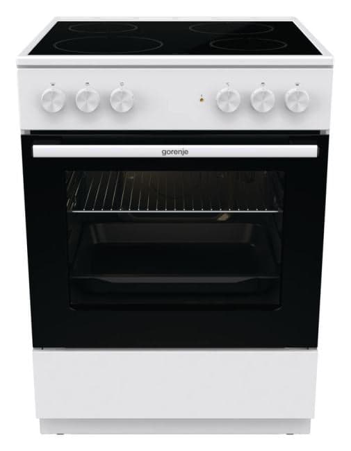 Плита Электрическая Gorenje GEC6A11WG белый стеклокерамика (без крышки)