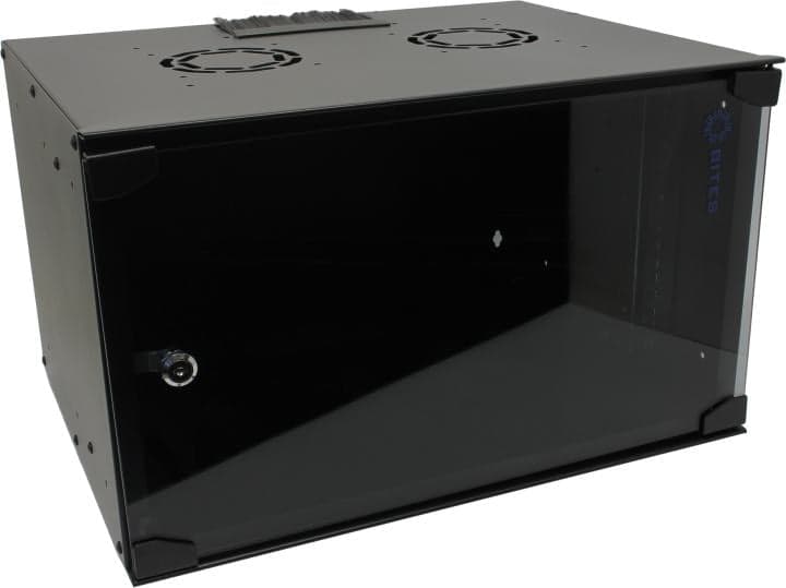 5bites <TC5402-06B> Шкаф настенный телекоммуникационный, чёрный6U 520x400