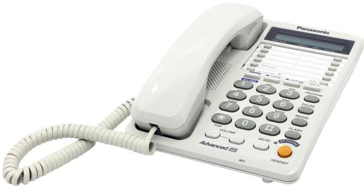 Panasonic KX-TS2368RUW <White> телефон (2 линии, спикерфон, дисплей)