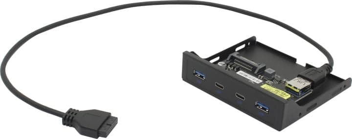 Orient <C092> Front Panel 2xUSB3.0+2xUSB-C port (крепление на лицевую панель корпуса 3.5")