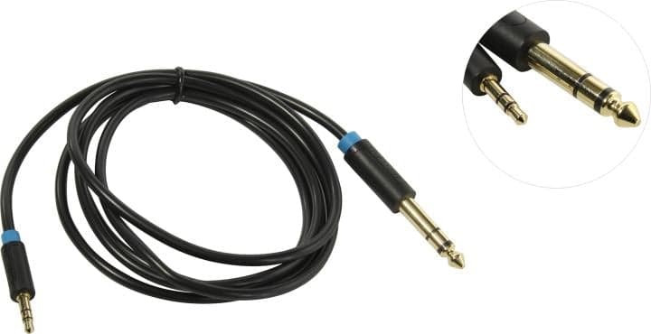 Vention <BABBG> Кабель- переходник Jack6.3-M --> Jack3.5-M 1.5м