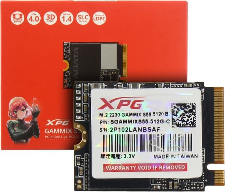 SSD 512 Gb M.2 2230 M ADATA XPG GAMMIX S55 <SGAMMIXS55-512G-C>