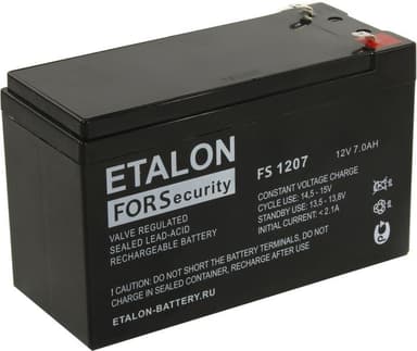 Аккумулятор ETALON FS 1207 (12V, 7Ah) для слаботочных систем
