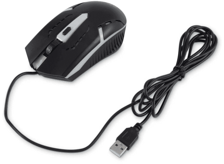 Мышь Оклик 398G черный оптическая (2400dpi) USB для ноутбука (4but)